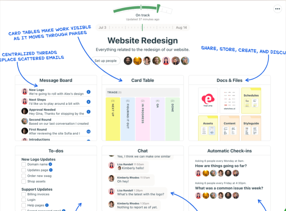 Basecamp Project Management Software Online Collaboration