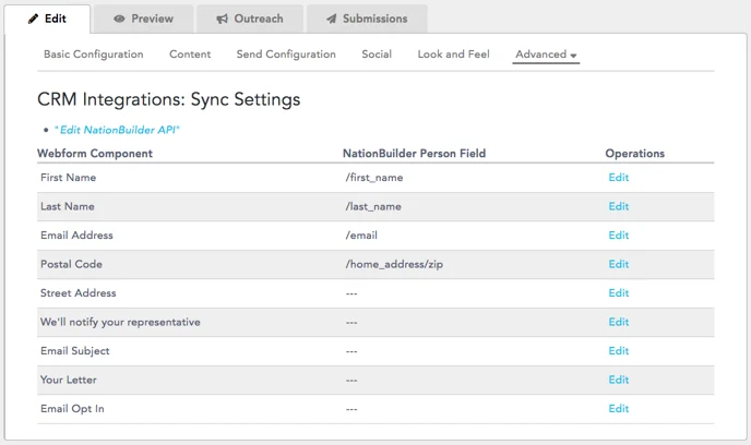 Sync Settings Nationbuilder