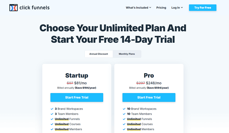 Clickfunnels Pricing