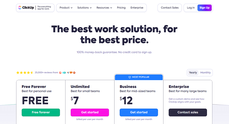 Clickup Pricing