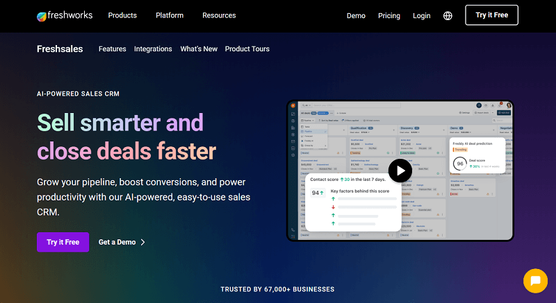 Freshsales CRM Featured img