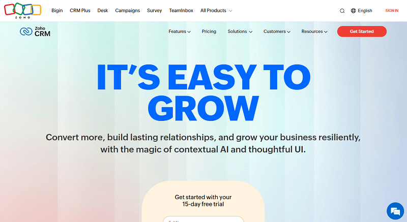 ZOHO CRM Featured img