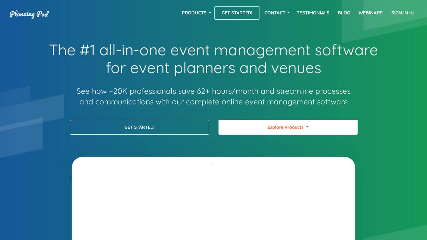 Planning Pod Landing Page